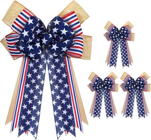 4 قطع من الأقواس الوطنية لإكليل الزهور، قوس مخطط بنجوم حمراء وبيضاء وزرقاء في الرابع من يوليو، إكليل العلم الأمريكي، يوم المحاربين القدامى، يوم العمل الكبير، قوس الهالوين لإمدادات ديكور السياج الجداري (نمط عتيق) in Kuwait