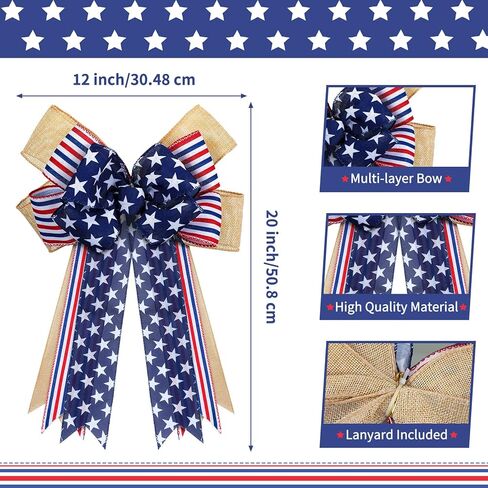 4 قطع من الأقواس الوطنية لإكليل الزهور، قوس مخطط بنجوم حمراء وبيضاء وزرقاء في الرابع من يوليو، إكليل العلم الأمريكي، يوم المحاربين القدامى، يوم العمل الكبير، قوس الهالوين لإمدادات ديكور السياج الجداري (نمط عتيق) in Kuwait