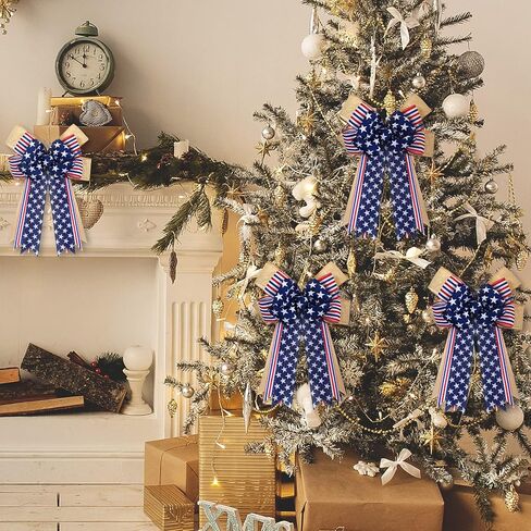 4 قطع من الأقواس الوطنية لإكليل الزهور، قوس مخطط بنجوم حمراء وبيضاء وزرقاء في الرابع من يوليو، إكليل العلم الأمريكي، يوم المحاربين القدامى، يوم العمل الكبير، قوس الهالوين لإمدادات ديكور السياج الجداري (نمط عتيق) in Kuwait