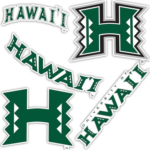 Desert Cactus University of Hawaii Rainbow Warriors UH Full Sheet Stickers Vinyl Decals Laptop Water Bottle Car Scrapbook T2 (Type 2) in Saudi Arabia