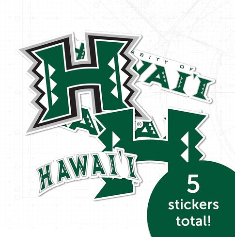 Desert Cactus University of Hawaii Rainbow Warriors UH Full Sheet Stickers Vinyl Decals Laptop Water Bottle Car Scrapbook T2 (Type 2) in Saudi Arabia