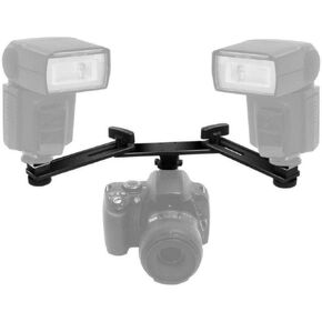 Metal Hot Shoe Bracket Extension,Professional Foldable Camera Flashlight Speedlite Flash Holder Stand for Photography Lovers