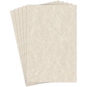 Natural Stationery Parchment Paper | 24 Lb Bond / 60 lb Text / 90 GSM Paper | 50 Sheets Per Pack | 11" x 17" Inches