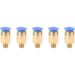 5PCS PC4 M6 Straight through Pneumatic Connector ,3D Printer Accessories Joint Outer Diameter 4MM for PU hose , nylon tube , etc