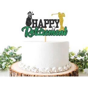 Happy Retirement Cake Topper, Officially Retired, Golf Themed Retirement Party Decorations, Retirement Celebration Party Decorations Supplies
