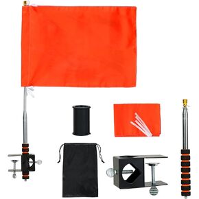 Orange Boat Flag 12x18 Inch Floating Boat Flag Water Ski Flag Boating Tow Flag, Replacement Boat Safety Flag Set for Tubing, Wakeboarding, Watersports