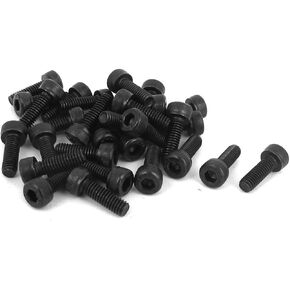M4 x 12mm 12.9 Alloy Steel Hex Socket Head Cap Screws Bolt Black 30pcs