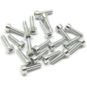 20pcs M3x10mm Socket Head Cap Screws 6063 Aluminum Hex Socket (Anodized Colors) (Red)