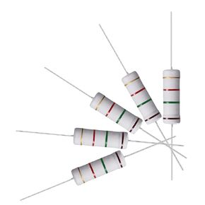 uxcell 10Pcs 1.5K Ohm Resistor, 5W 5% Tolerance Metal Oxide Film Resistors, Axial Lead, Flame Proof for DIY Electronic Projects and Experiments