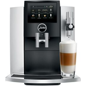Jura S8 64 oz Water Capacity, 10 oz Bean Capacity, 15 Types of Drinks Automatic Coffee Machine (Moonlight Silver, Renewed)