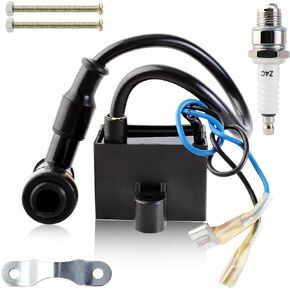 CDI Ignition Coil for 49cc 50cc 60cc 66cc 70cc 80cc 2-stroke Engine Motorized Bicycle Bike with Spark Plug