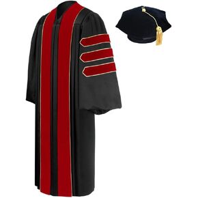 ثوب تخرج دكتوراه لاهوت للجنسين، رداء رجال الدين القس مع 4 أو 6 أو 8 جوانب من القماش الأكاديمي in Kuwait