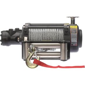 Industrial Hydraulic Winch NH 10,000LB - Steel Winch Rope, Automatic Failsafe Brake, Rugged & Compact for Long Life - Powerful Electric Winch for Vehicle Recovery