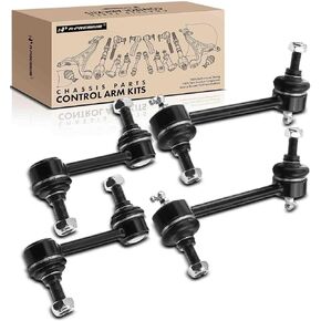 A-Premium Set of 4, Front & Rear Sway Bar Links Kit Stabilizer Bar Links, Compatible with Chevrolet Colorado 2004-2012, GMC Canyon 2004-2012, Isuzu i-370 2007-2008