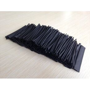 SummitLink 218 Pcs Black Assorted Heat Shrink Tube 8 Sizes Tubing Wrap Sleeve Set Combo