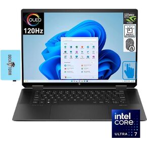 HP Spectre x360 2-in-1 Laptop 16.0" OLED 120 Hz Touch 2.8K (14th Gen Intel Ultra 7-155H, GeForce RTX 4050, 32GB LPDDR5X, 2TB PCIe SSD, Backlit KYB, FP Reader, 2 Thunderbolt 4, Win 11 Home) w/DKZ Hub