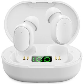 Wireless Earbuds B-13C, Bluetooth 5.3 Headphones, Stereo Sound Sweatproof in Ear Wireless Earphones with Microphone, 30H Playtime LED Display for iPhone/Android/Samsung (Black)
