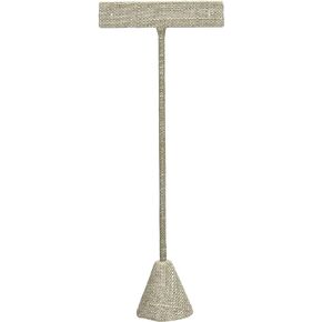 3X Grey Linen Jewelry Earrings T Stand Display 6.75"
