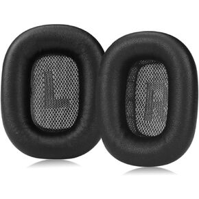 Lambskin Ear Cushions for Apple AirPods Max Headphones Replacement Earpads Sweat Proof Ear Cups Cushion Easy to Install with Magnet,Sheepskin and Memory Foam(Black)