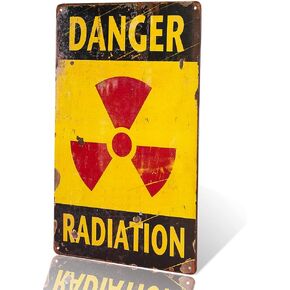 dingleiever-Danger Sign-Danger Radiation Allied Military Vintage tin Sign -Outdoor Funny Signs
