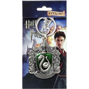 Monogram International Harry Potter Slytherin School Crest Pewter Keychain