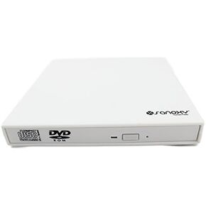 Portable USB 2.0 Slim External DVD ROM CD-RW Combo Drive Writer with Read and Write Function (White)