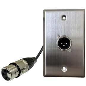 Premium XLR Wall Plate, Solderless, No Solder, Audio Wall Plate, for Pro Audio Installation (Female to Male 4-Port)