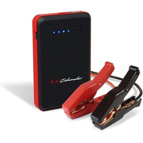 Schumacher Rechargeable Lithium Jump Starter - 400 Peak Amp, 12V - For 4-Cylinder Vehicles, Motorcycles, and Power Sport Batteries - With 12V DC/USB Power to Charge Phones and Tablets
