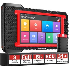 KINGBOLEN K7 OBD2 Scanner Bidirectional Test Diagnostic Tool, Full System Bluetooth Scan Tool with ECU Coding, Active Test, 31+ Resets, TPMS Relearn, FCA AutoAuth, 3 Years Free Update