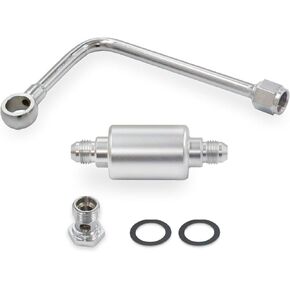 8131 Chrome Steel Fuel Line Kit With Polished Aluminium Fuel Filter