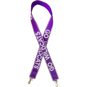 Beaded Purse Strap Kansas Purple White 49" State for Clear Stadium Bag Stars Game day