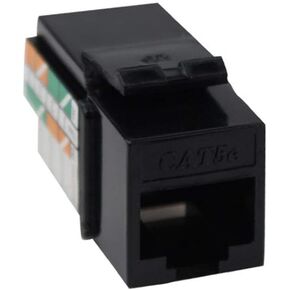 Cat5e Keystone Jack Insert, Black
