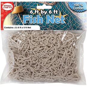 Pepperell DECTN Cotton Fish Net x 6 feet, White