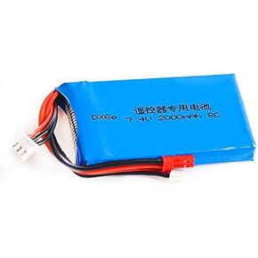 7.4V 2000mAh 8C Rechargeable 2S Lipo Battery for Spektrum dx6e DX6 Transmitter Remote Controller