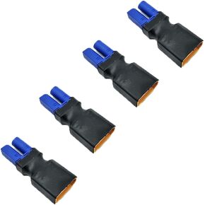 4-Pack XT90 Male Connector to EC5 Female Connector Adapter Plug for RC FPV Drone RC Car Lipo NiMH Battery Charger ESC