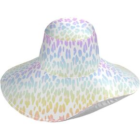 Pfrewn Women's Gardening Hat Wide Brim Sun Hats Waterproof Foldable UV Protection Hat for Garden