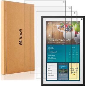 Miimall (3 Packs) Compatible for Echo show 15 Screen Protectors, Anti-Scratch Ultra-Thin Anti-Fingerprint Full Cover Film [PET] HD Clear Screen Protector for Echo show 15,15.6’’ 2022 Release