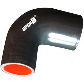 Universal 4-Ply High Performance 90 Degree Elbow Reducer Coupler Silicone Hose (2.0"(51MM) to 2.5"(63MM), Black)