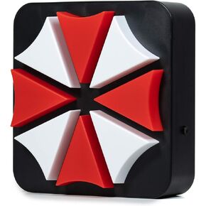 Numskull Resident Evil Umbrella Corp Lamp Wall Light - Ambient Lighting Gaming Accessory for Bedroom, Home, Study, Office, Work - Official Resident Evil Merchandise