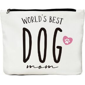 JIUWEIHU Dog Mom، حقيبة كلب لمحبي الكلاب، هدايا للكلاب لمحبي الكلاب، هدايا أم الكلب للنساء، أم الحيوانات الأليفة، أمهات الفراء، الحضانة، الإنقاذ، تبني حقيبة مكياج لأم الكلب