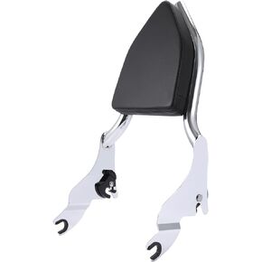 Motorcycle Rear Passenger Sissy Bar Backrest, Detachable Rear Passenger Backrest Cushion Pad Fit for Harley Touring Street Glide Road Glide Road King 2009-2022 (Black)