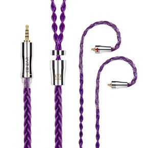 KBEAR MMCX Cable 4.4mm 8 Core Detachable Earphone Replacement Cable,Furukawa Original PCUHD High-Purity OFC IEM Cable for Shure SE215 SE315 SE425 SE535 SE846-CL,for FiiO FH7 FA9 FH5s FH5 IEMs