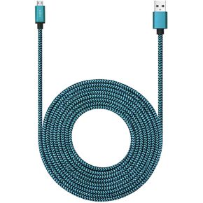 RoFI Micro USB Cable 15ft with 3A Fast Charging, Extra Long and Extremely Durable Nylon Braided Charger Cord for Galaxy S7/S6/J8/J7 Note 5,Kindle,LG,PS4,Camera,Xbox One and More (Black)