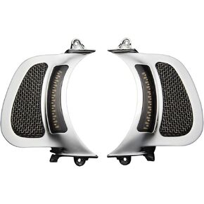 Custom Dynamics Dynamic LED Vent Inserts for 2015-2020 Road Glide Motorcycles - Black with Black Mesh