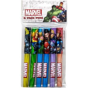 Disney Marvel Avengers Pen Set - 6 Pc Ballpoint Pens for Adults - Teenagers - Kids