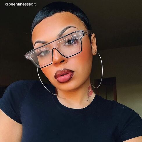 VOOGLAM Oversize Square Blue Light Glasses for Women Men Anti UV Eyestrain Eyewear Treva in Saudi Arabia