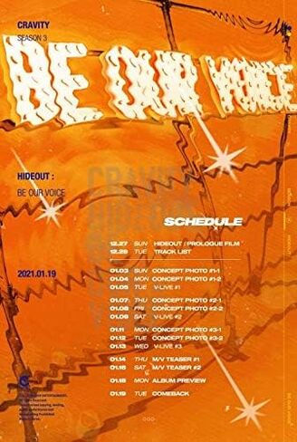 Cravity Season3. Hideout: Be Our Voice Random Version CD+132p PhotoBook+1p Sticker+1p Polaroid+Tracking Kpop Sealed in Saudi Arabia