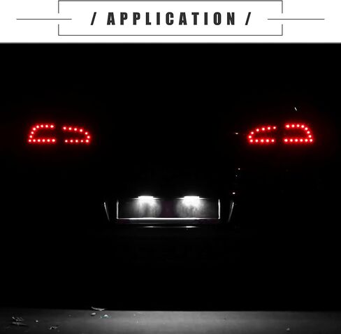 Motoforti LED لوحة ترخيص ضوء، LED لوحة ترخيص ضوء مصباح، لتويوتا RAV4 2006-2012، بلاستيك، رقم 8127142070، أسود، 2 قطعة in Kuwait