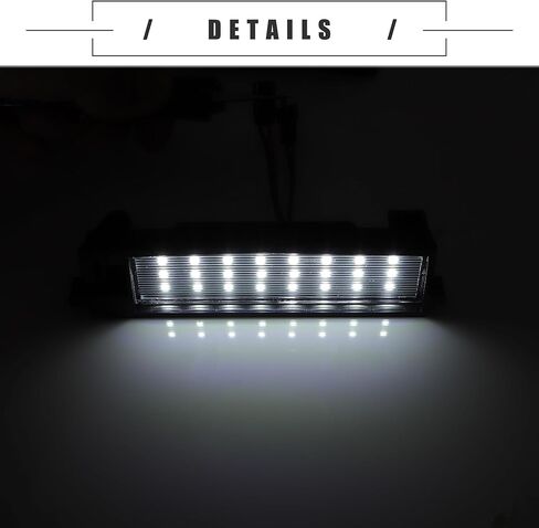 Motoforti LED لوحة ترخيص ضوء، LED لوحة ترخيص ضوء مصباح، لتويوتا RAV4 2006-2012، بلاستيك، رقم 8127142070، أسود، 2 قطعة in Kuwait