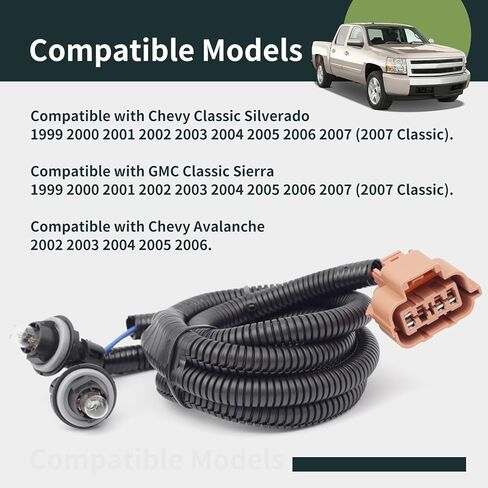 15768809‎ حزام إضاءة لوحة ترخيص المصد الخلفي متوافق مع Chevy Classic Silverado Classic Sierra 1999-2007، متوافق مع Chevy Avalanche 2002-2006 in Kuwait